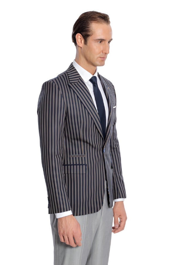 Charles Tyrwhitt Slim Fit Ultimate Performance Striped Suit Jacket, French  Blue at John Lewis & Partners